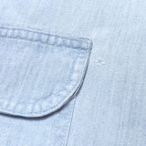 (designers) 1990'S～ MADE IN ITALY ARMANI JEANS BIG POCKET DESIGN SHIRT WITH STENCIL