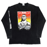 (T-SHIRT) 1990'S MADE IN USA HENRY ROLLINS LONG SLEEVE TOUR T-SHIRT WITH PRINTED SLEEVES