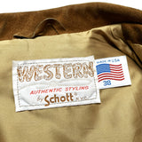 (VINTAGE) 1990'S～ MADE IN USA WESTERN by Schott SUEDE 4 POCKET TRUCKER JACKET