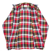 (VINTAGE) 1960'S NORTH SEA PALID PATTERN RAYON OPEN COLLAR BOX SHIRT