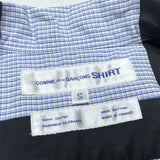 (designers) 2000'S～ MADE IN FRANCE COMME des GARCONS SHIRT PAINTED PLAID PATTERN LOOP COLLAR SHIRT