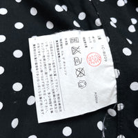 (DESIGNERS) AD2008 BLACK COMME des GARCONS POLKA DOTS PATTERN SHIRT