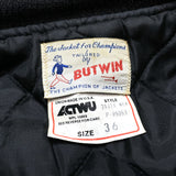 (VINTAGE) 1960'S～ MADE IN USA BUTWIN SLEEVE LEATHER PLAIN VARSITY JACKET