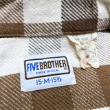 (VINTAGE) 1980'S～ MADE IN USA FIVE BROTHER PLAID PATTERN HEAVY FLANNEL SHIRT
