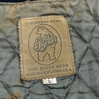 (VINTAGE) 1990'S～ MADE IN USA GOLDEN BEAR PLAIN SLEEVE LEATHER VARSITY JACKET