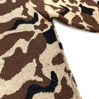 (VINTAGE) 1980'S ORVIS CAMOUFLAGE PATTERN ZIP UP KNIT CARDIGAN
