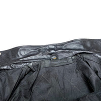 (VINTAGE) 1990'S MADE IN PAKISTAN DOUBLE BREASTED LEATHER BIKER JACKET