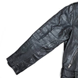 (VINTAGE) 1990'S MADE IN PAKISTAN DOUBLE BREASTED LEATHER BIKER JACKET