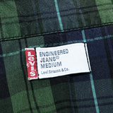 (vintage) 2002 Levi's ENGINEERED JEANS PLAID PATTERN OPEN COLLAR SHORT SLEEVE SHIRT