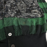 (DESIGNERS) TOGA VIRILIS BLOCK CHECKERED PANEL DESIGN CARDIGAN