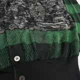 (DESIGNERS) TOGA VIRILIS BLOCK CHECKERED PANEL DESIGN CARDIGAN