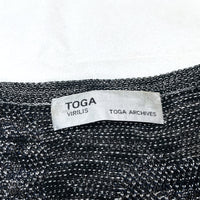 (DESIGNERS) TOGA VIRILIS BLOCK CHECKERED PANEL DESIGN CARDIGAN