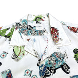 (designers) 1990'S～ MADE IN JAPAN Karl Helmut VESPA PATTERN ALL OVER PRINT LOOP COLLAR SHORT SLEEVE BOX SHIRT