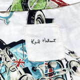 (designers) 1990'S～ MADE IN JAPAN Karl Helmut VESPA PATTERN ALL OVER PRINT LOOP COLLAR SHORT SLEEVE BOX SHIRT
