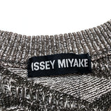 (DESIGNERS) 1990'S～ ISSEY MIYAKE BLACK TAG DIAGONALLY WEAVED COTTON LINEN SHORT SLEEVE KNIT