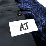 (DESIGNERS) 1990'S～ A.T ATSURO TAYAMA PAISLEY PATTERN THICK VELOUR DOUBLE BREASTED BLAZER JACKET