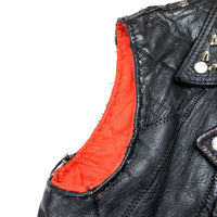 (VINTAGE) 1980'S～ MADE IN KOREA CAMPRI PATCHWORK LEATHER REMAKE CRUST CUT OFF UK BIKER VEST