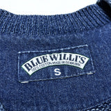 (vintage) MADE IN DENMARK BLUE WILLI'S INDIGO DYED COTTON KNIT