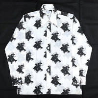 (VINTAGE) 1970'S MADE IN HONG KONG Alexander's SMOKER TOTAL PATTERN PRINT SHIRT