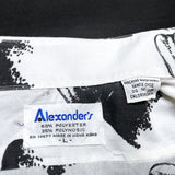 (VINTAGE) 1970'S MADE IN HONG KONG Alexander's SMOKER TOTAL PATTERN PRINT SHIRT