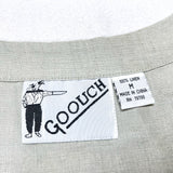 (VINTAGE) DEAD STOCK NEW 1990'S～ GOOUCH LINEN 100% COLLARLESS SHIRT