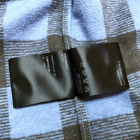 (DESIGNERS) PHENOMENON HEM DEFORMED DESIGN BLOCK CHECKERED HEAVY FLANNEL SHIRT