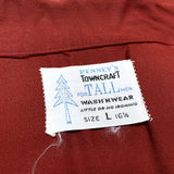 (vintage) 1960'S～ PEENEY'S TOWNCRAFT RAYON OPEN COLLAR BOX SHIRT