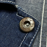 (vintage) 1940'S～ UNKNOWN DENIM CHORE JACKET WITH DONUT BUTTON