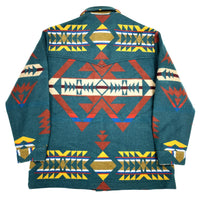 (VINTAGE) MADE IN USA HIGH GRADE by PENDLETON NATIVE PATTERN WOOL BLANKET JACKET