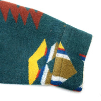 (VINTAGE) MADE IN USA HIGH GRADE by PENDLETON NATIVE PATTERN WOOL BLANKET JACKET