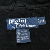 (VINTAGE) 1990'S～ POLO RALPH LAUREN LEATHER PANELED STAND UP COLLAR QUILTING JACKET WITH CHIN STRAP