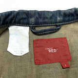(DESIGNERS) 2000'S～ MADE IN CROATIA Levi's RED ZIP DESIGN DENIM SINGLE BREATED BIKER JACKET