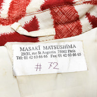 (DESIGNERS) 1990'S～ MASAKI MATSUSHIMA LONG COLLAR DESIGN TOTAL PATTERN PRINTED 3 BUTTON BLAZER JACKET