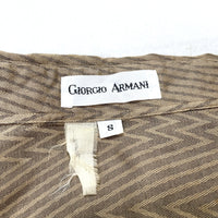 (DESIGNERS) 1980'S～ GIORGIO ARMANI FRONT DEFORMED DESIGN TOTAL PATTERN SHIRT