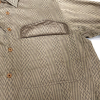 (DESIGNERS) 1980'S～ GIORGIO ARMANI FRONT DEFORMED DESIGN TOTAL PATTERN SHIRT