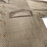 (DESIGNERS) 1980'S～ GIORGIO ARMANI FRONT DEFORMED DESIGN TOTAL PATTERN SHIRT