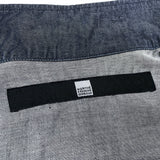 (DESIGNERS) 1990'S～ MARITHE FRANCOIS GIRBAUD INDIGO STAND UP COLLAR SHORT SLEEVE SHIRT JACKET