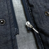 (DESIGNERS) 1990'S～ MARITHE FRANCOIS GIRBAUD INDIGO STAND UP COLLAR SHORT SLEEVE SHIRT JACKET