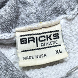 (vintage) 1980'S～ MADE IN USA BRICKS PLAIN PULLOVER HOODIE SWEAT SHIRT WITH UNDERARM GUSSET