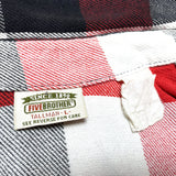 (vintage) 1990'S～ FIVE BROTHER BLOCK CHECKERED HEAVY FLANNEL SHIRT
