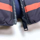 (DESIGNERS) 2000'S～ UNDERCOVERISM SLEEVE LEATHER PANELED STRIPE PATTERN DOWN JACKET
