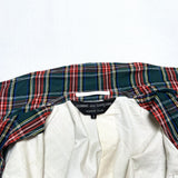 (DESIGNERS) AD2012 MADE IN JAPAN COMME des GARCONS HOMME PLUS PLAID PATTERN COTTON DOUBLE BREASTED BIKER JACKET