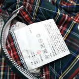 (DESIGNERS) AD2012 MADE IN JAPAN COMME des GARCONS HOMME PLUS PLAID PATTERN COTTON DOUBLE BREASTED BIKER JACKET