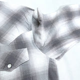 (DESIGNERS) 2000'S～ NUMBER NINE SHADOW PLAID FLANNEL WESTERN SHIRT WITH GUSSET