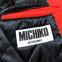 (DESIGNERS) 1990'S MICHIKO KOSHINO LOGO EMBROIDERED WOOL VARSITY JACKET