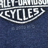 (T-SHIRT) 2003 MADE IN USA HARLEY DAVIDSON DOUBLE SIDED PRINT T-SHIRT