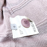 (DESIGNERS) UNUSED DISTRESSED INSIDE OUT COTTON KNIT CARDIGAN