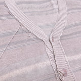 (DESIGNERS) UNUSED DISTRESSED INSIDE OUT COTTON KNIT CARDIGAN