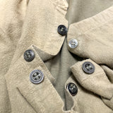 (DESIGNERS) GREG LAUREN HAND DYED REMAKE BAND COLLAR CHAMOIS CLOTH SHIRT