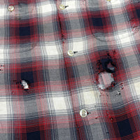 (BORO) 1960'S～ PILGRIM SHADOW PLAID RAYON LOOP COLLAR BOX SHIRT